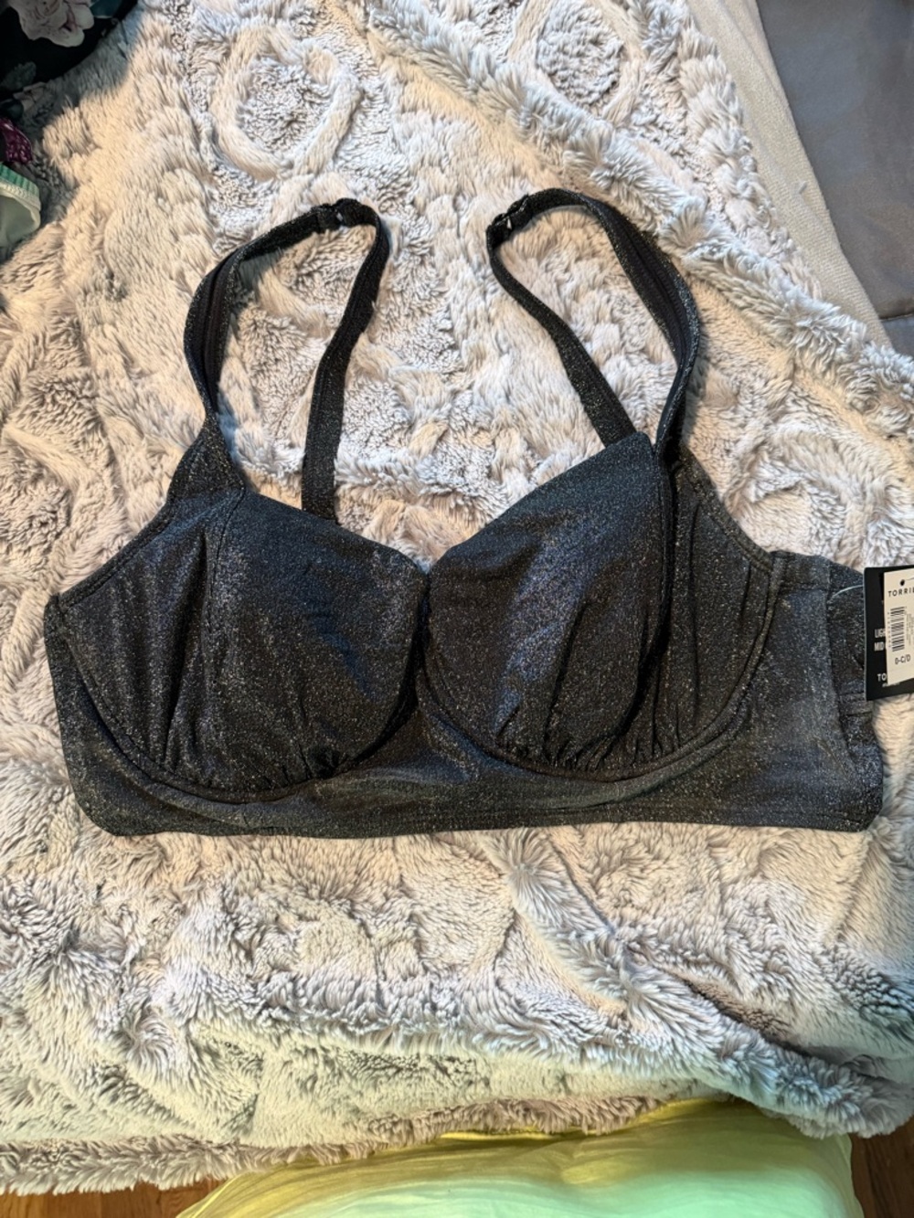 torrid Shimmery Black Underwire Bralette